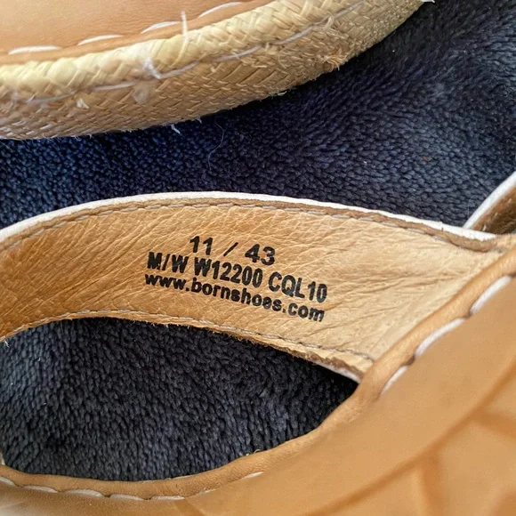 Born Women's Ivory Flower Leather Wedge Ankle Strap Woman Sz. 11 Barbiecore EUC - Picture 9 of 9